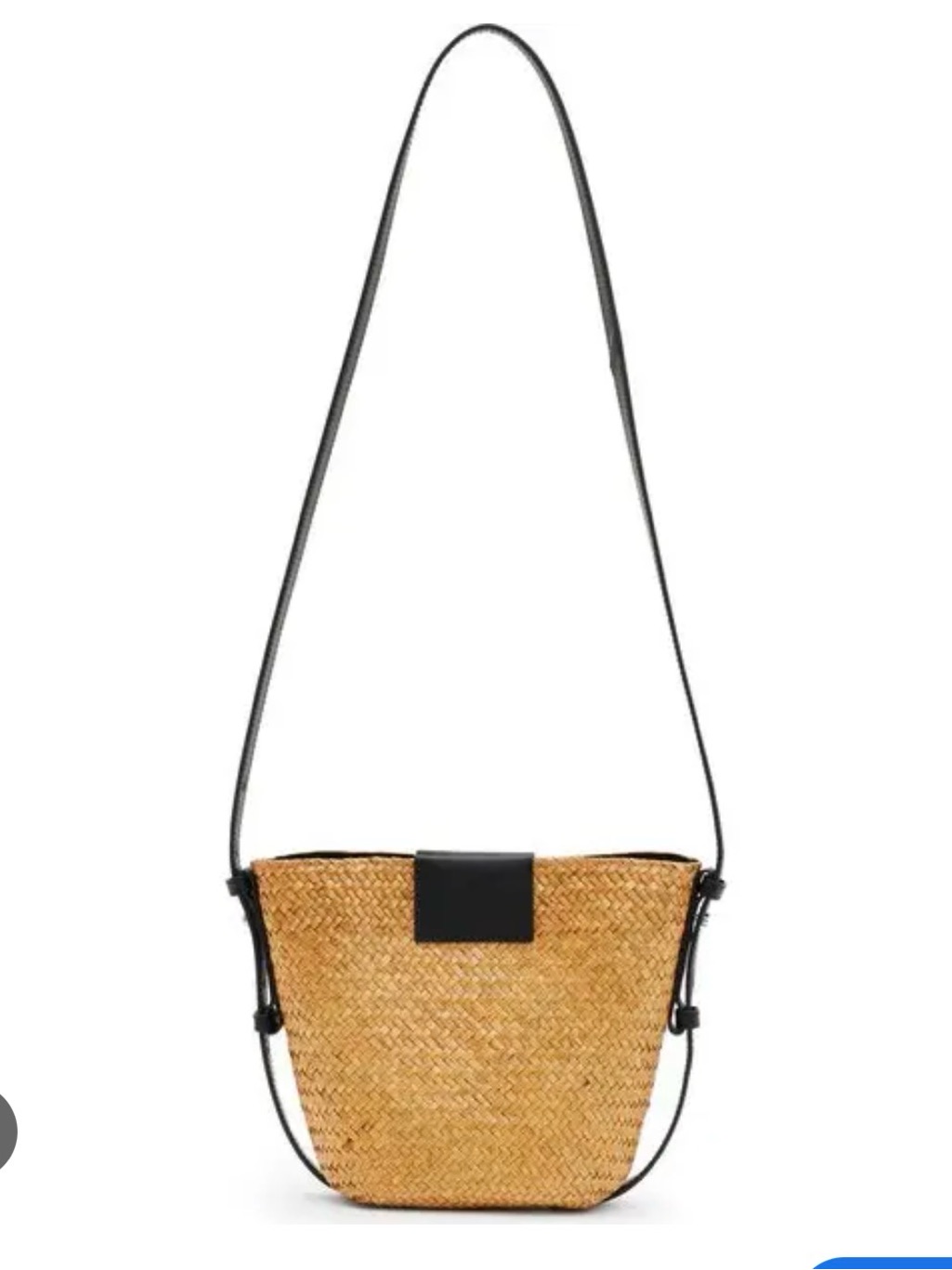 Nwt Allsaints Ebro Grass Crossbody Purse Natural & Black Coastal Cowgirl Minimal